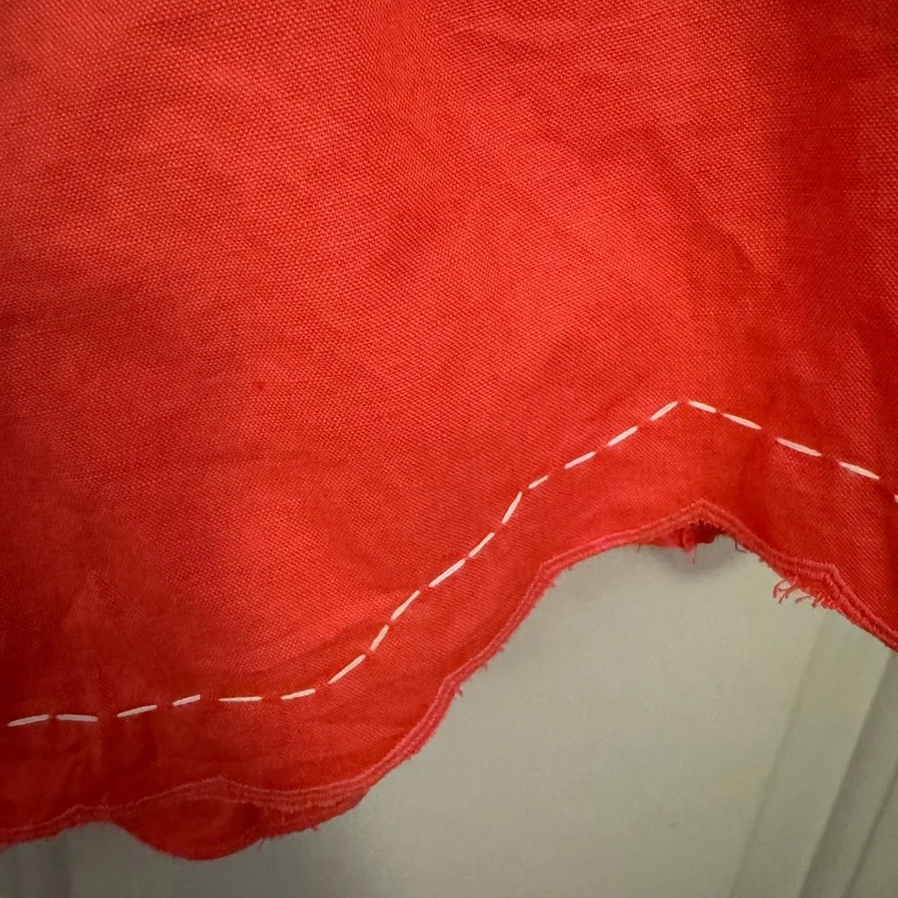 NWOT By Anthropologie Coral Linen Double Waistband Shorts size M - Picture 7 of 12